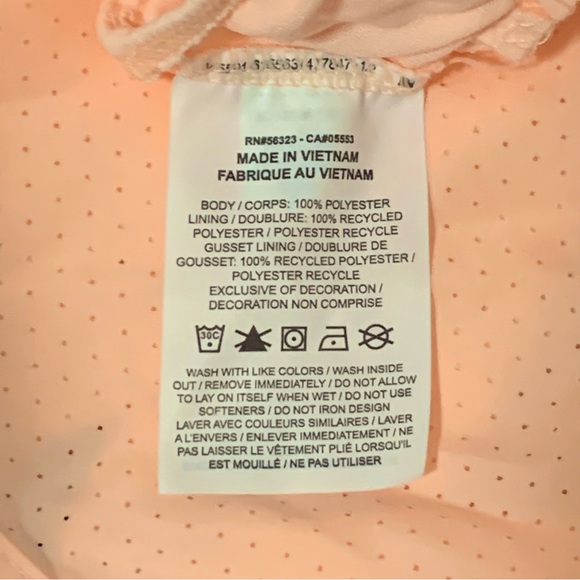 Nike Dri Fit Women's Medium Lined Running Shorts Peach Training Sports Athletic - Picture 5 of 5